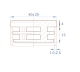 Заглушка прямоугольная 20х40 мм