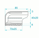Заглушка овальная 20х40 "наружная"